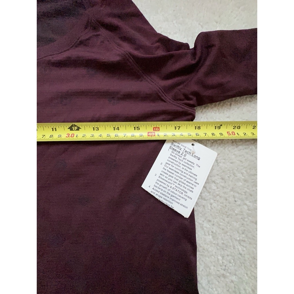 RARE - NWT Lululemon Swiftly Tech Long Sleeve 2.0 Shirt Logo Printed 10 - Picture 4 of 6